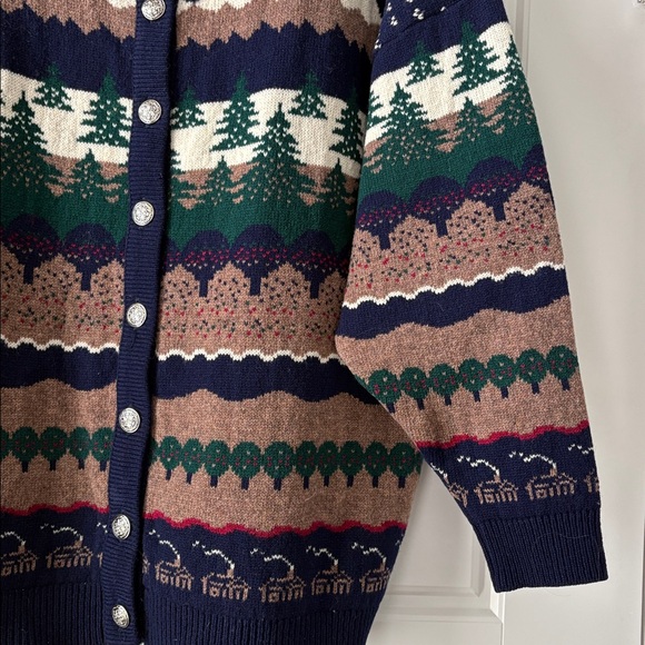 Pure Wool Vintage Northern Reflections for Parkhurst cardigan sweater size L. - Picture 5 of 10